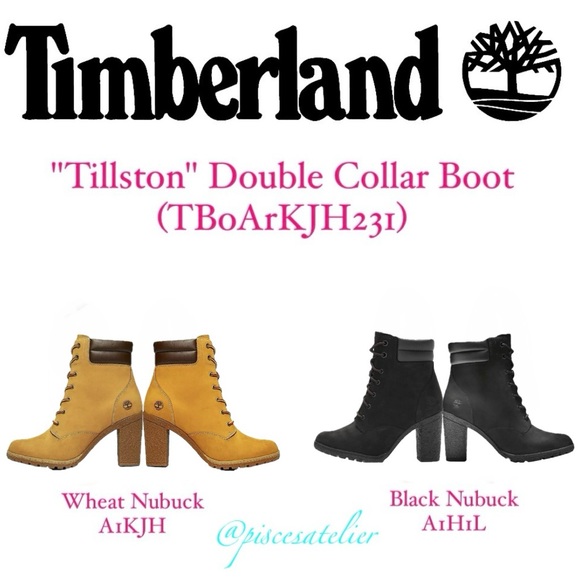 Timberland Tillston 6” Double Collar Boot in Wheat Nubuck or Black (TB0A1KJH231) - Picture 9 of 16
